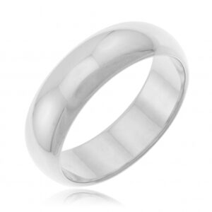 Alliance 1/2 jonc en or gris,6 mm