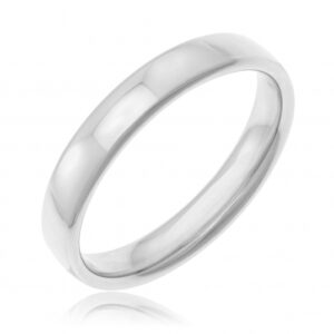 Alliance en or gris bombée confort, 3,5 mm