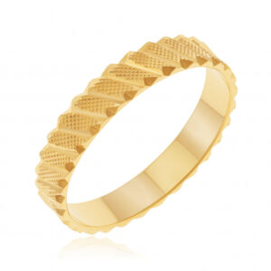 Alliance en or jaune fantaisie, 4mm