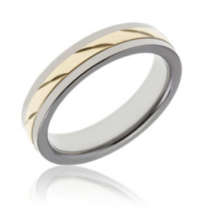 Alliance fantaisie en or jaune et titane 5 mm