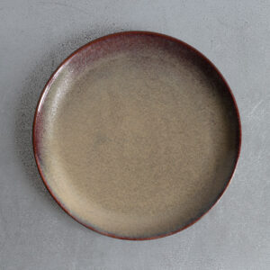 Assiette plate en grès émaillé Jaspe - Vert