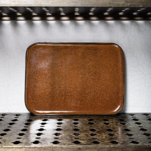 Assiette plate en grès n°1 - Ocre