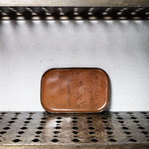 Assiette plate en grès n°2 - Ocre