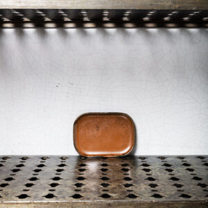 Assiette plate en grès n°3 - Ocre