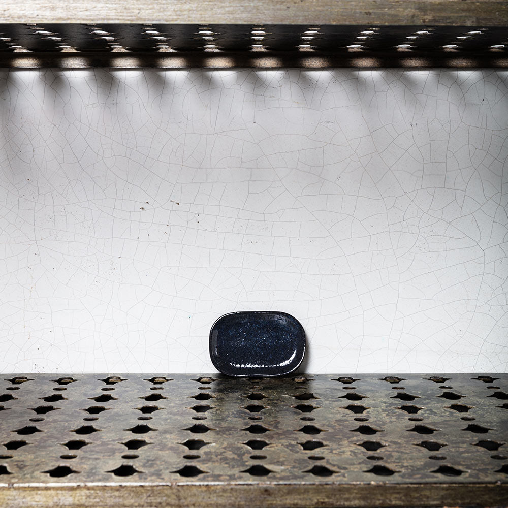 Assiette plate en grès n°4 - Orage Assiette plate en grès n°4 - Orage