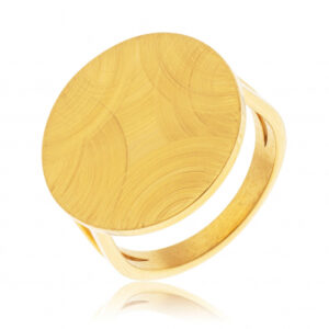 Bague en acier doré
