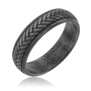 Bague en acier vieilli