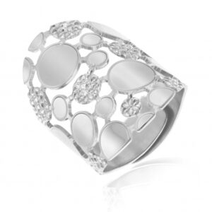 Bague en argent rhodié
