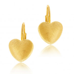 Boucles d'oreilles dormeuses en argent doré