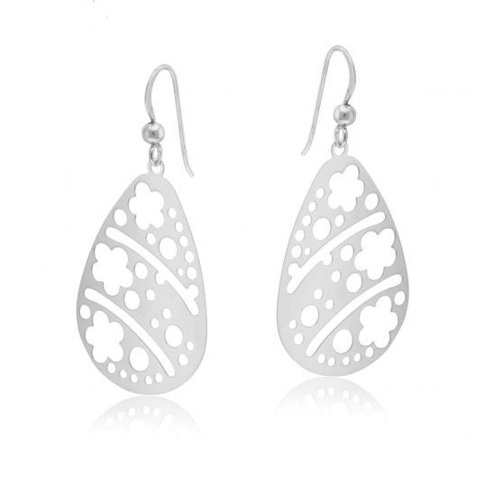 Boucles d'oreilles en argent rhodié Boucles d'oreilles en argent rhodié