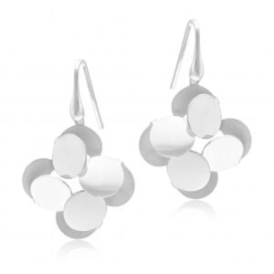 Boucles d'oreilles en argent rhodié