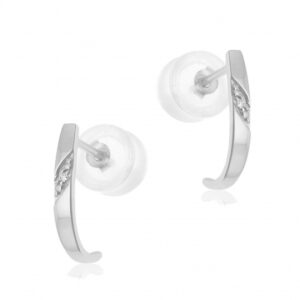 Boucles d'oreilles en or gris et diamants