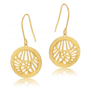 Boucles d'oreilles en or jaune, ajourée
