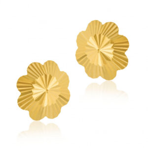 Boucles d'oreilles en or jaune, fleurs