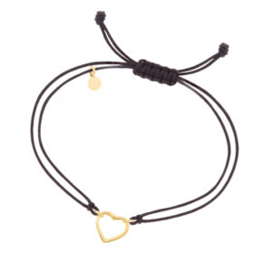 Bracelet cordon en argent doré