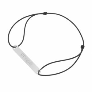 Bracelet cordon en or gris, papa