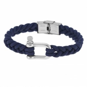 Bracelet en acier et cordon polyester