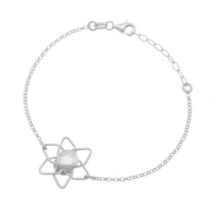 Bracelet en argent rhodié