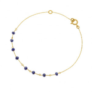 Bracelet en or jaune et verres