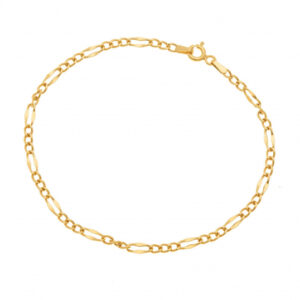 Bracelet en or jaune, maille cheval alternée 1-3