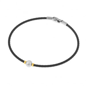 Bracelet jonc en or jaune et acier