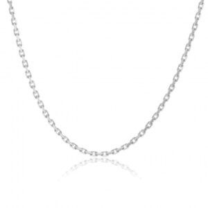 Chaîne en or gris, maille forçat