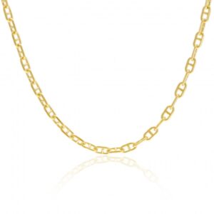Chaîne en or jaune, maille marine forçat