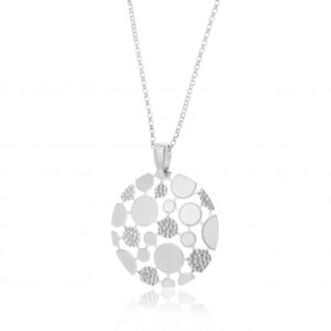 Collier en argent rhodié