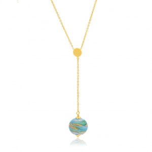 Collier en or jaune et verre de Venise