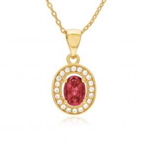 Collier en plaqué or et oxydes de zirconium