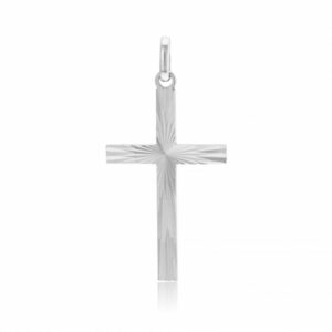 Croix en argent rhodié