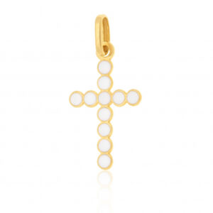 Croix en or jaune et laque