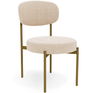 Dining Chair - Upholstered in Velvet - Golden metal - Ara