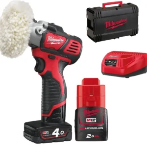 Milwaukee M12 BPS-421X - Set ponceuse polisseuse Li-Ion 12V (1x batterie 4.0Ah & 1x 2.0Ah) dans HD Box
