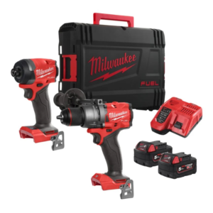 Milwaukee M18 FPP2A3-502X Perceuse/visseuse à percussion sans fil 18V Li-Ion (M18 FPD3-0) & Visseuse à percussion (M18 FID3-0) combi set (2x 5.0Ah) en HD Box