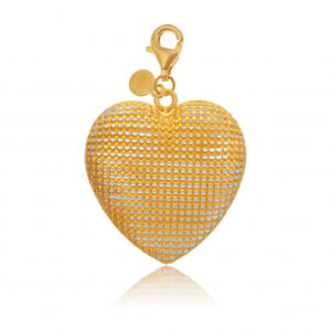 Pendentif en argent doré, coeur