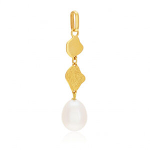 Pendentif en or jaune et perle de culture