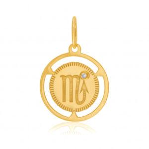 Pendentif zodiaque en or jaune et diamant, scorpion