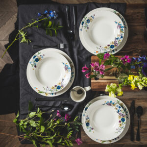 Service de vaisselle pour 6 personnes Fiori 41-pièces AMBITION