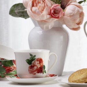 Tasse avec soucoupe Peony 45 cl AMBITION
