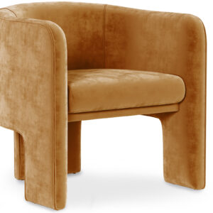 Velvet Upholstered Armchair - Connor