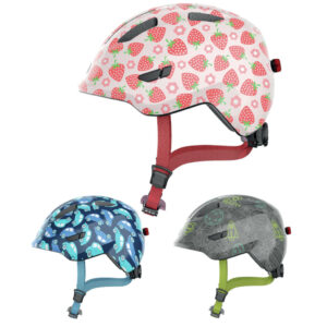 Abus Smiley 3.0 LED Joli casque bébé et enfant à motifs pour vélo