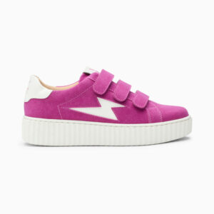 Alison fuchsia and white storm sneakers with velcro