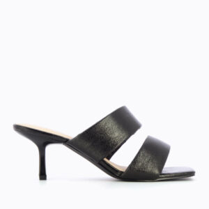 Black Elia mules with padded straps