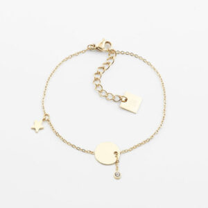 Bracelet Charm (Acier doré)
