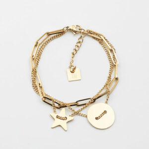 Bracelet Star (Acier doré)