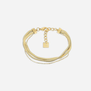 Bracelet Tressé (Acier doré)
