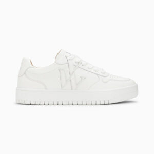 Calie monochrome white monogram sneakers