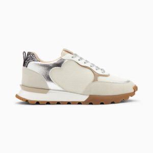 Capucine silver heart sneakers with running sole