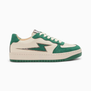 Celestine beige and green lace-up storm sneakers